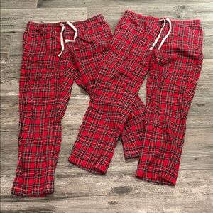 Vineyard vines Plaid Red men’s size medium Pajamas 2 pairs